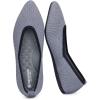 Frank Mully Women’s Wide Width Flat Shoes, Comfortable Pointed Toe Flats for Wide Feet(Grey)