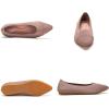 Frank Mully Women’s Flats Pointed Toe Knit Flats Lightweight Slip On Breathable Comfort Walking Shoes with Arch Support Soft Flexible Sole for Work Travel(Purple)