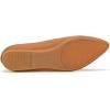 Frank Mully Women’s Flats Pointed Toe Knit Flats Lightweight Slip On Breathable Comfort Walking Shoes with Arch Support Soft Flexible Sole for Work Travel(Orange)