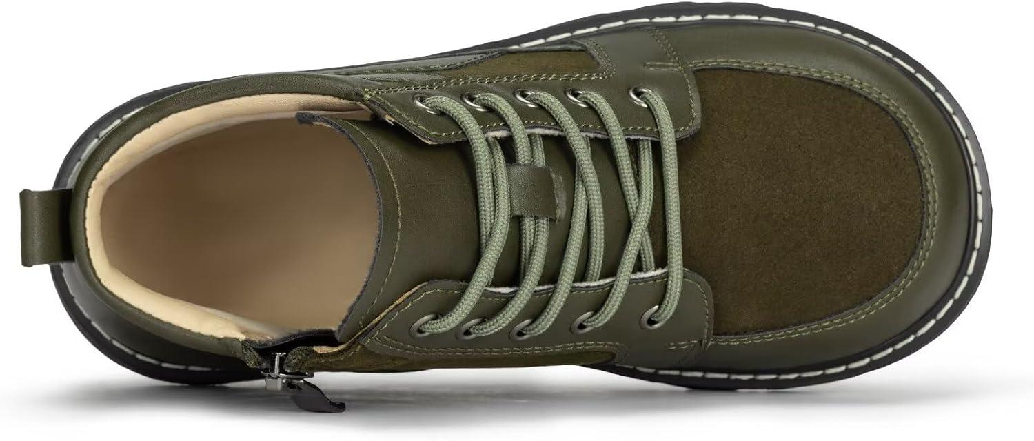 imageFrank Mully Kids Ankle Boots Boys Girls Outdoor Booties Kids Comfort Work Boot Lace Up Hiking Shoes ToddlerLittle KidBig Kid2005green