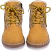 Frank Mully Kids Ankle Boots Boys Girls Outdoor Booties Kids Comfort Work Boot Lace Up Hiking Shoes (Toddler/Little Kid/Big Kid)(2006camel)