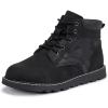 Frank Mully Kids Ankle Boots Boys Girls Outdoor Booties Kids Comfort Work Boot Lace Up Hiking Shoes (Toddler/Little Kid/Big Kid)(2006black)