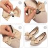 Frank Mully Women’s Wide Width Flat Shoes, Comfortable Pointed Toe Flats for Wide Feet(Ecru Knowknot)