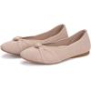 Frank Mully Women’s Flats, Square Toe Foldable Flat Shoes with Bow & Arch Support, Soft Knit Slip-On Comfort for Travel, Work, Commuting(Ecru)