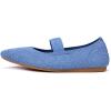 Frank Mully Womens Knit Flats Pointed-Toe Shoes with Elastic Straps Ballerina Flat Shoes for Women Dressy(6089blue)