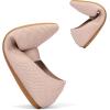 Frank Mully Womens Knit Flats Pointed-Toe Shoes with Elastic Straps Ballerina Flat Shoes for Women Dressy(6089ecru)