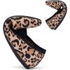 Frank Mully Womens Knit Flats Pointed-Toe Shoes with Elastic Straps Ballerina Flat Shoes for Women Dressy(6089leopard)
