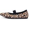 Frank Mully Womens Knit Flats Pointed-Toe Shoes with Elastic Straps Ballerina Flat Shoes for Women Dressy(6089leopard)
