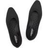 FRANK MULLY Women’s Knit Ballet Flat Foldable Squared Toe Shoes Slip-On Dressy Flats Shoes Casual Business Work Office(Black)