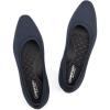 FRANK MULLY Women’s Knit Ballet Flat Foldable Squared Toe Shoes Slip-On Dressy Flats Shoes Casual Business Work Office(Navy)