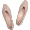 Frank Mully Women’s Flats, Square Toe Foldable Flat Shoes with Bow & Arch Support, Soft Knit Slip-On Comfort for Travel, Work, Commuting(Ecru)