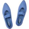 Frank Mully Womens Knit Flats Pointed-Toe Shoes with Elastic Straps Ballerina Flat Shoes for Women Dressy(6089blue)