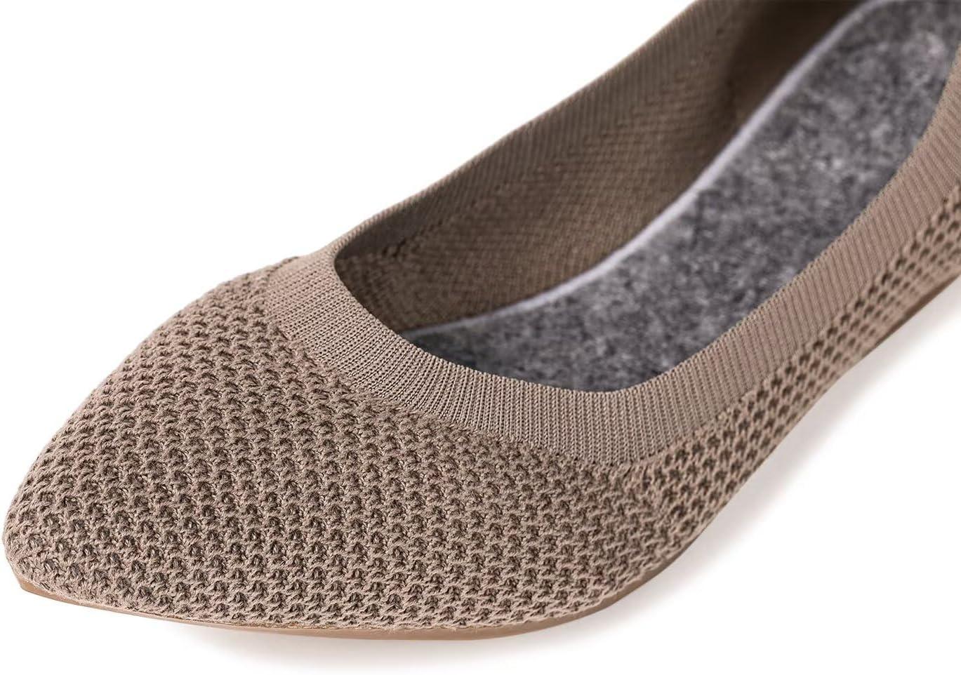 image:imageFrank Mully Womens Pointed Toe Flats Knit Dress Shoes Comfort Women Shoes SoftableCamel