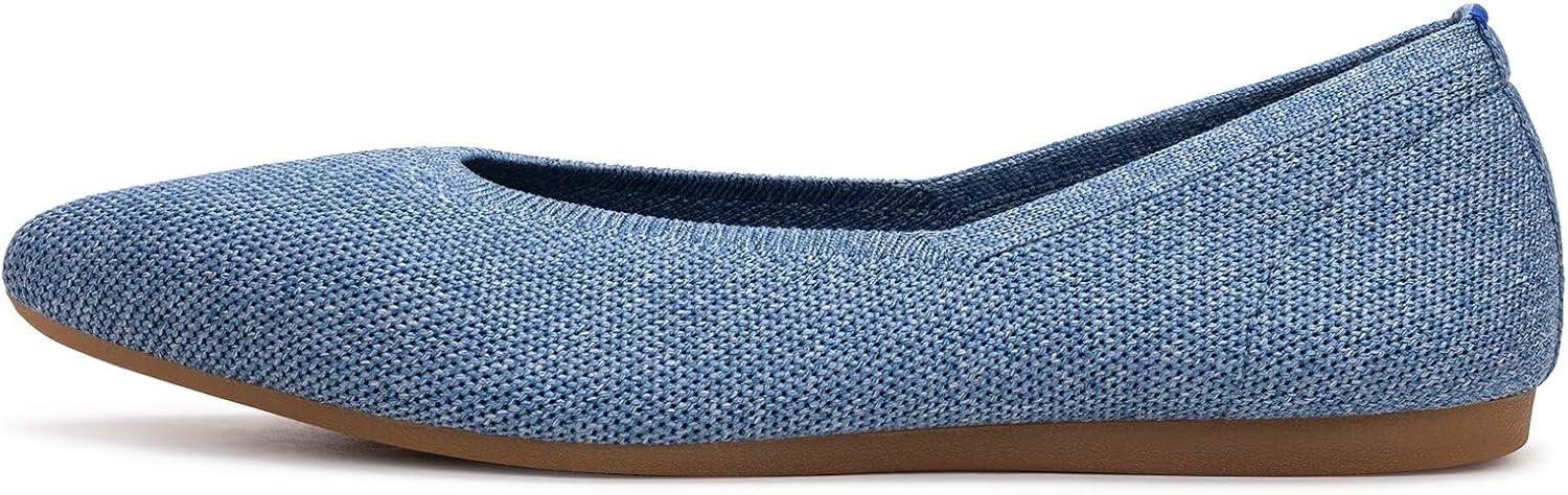 image:imageFrank Mully Womens Pointed Toe Flats Knit Dress Shoes Comfort Women Shoes SoftableDenum Blue