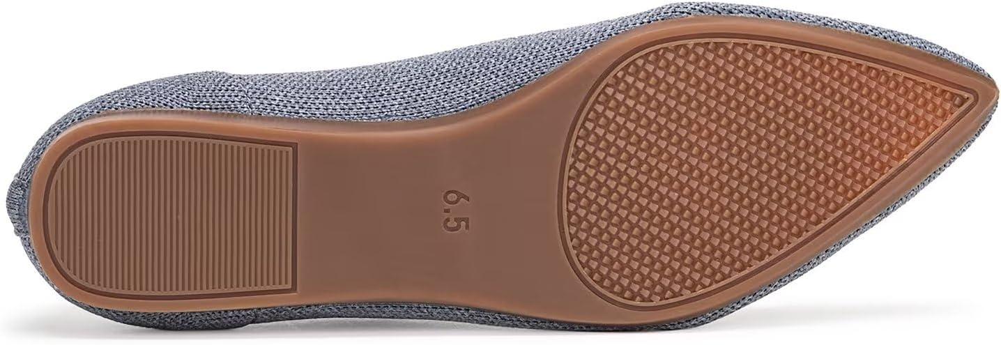 image:imageFrank Mully Womens Pointed Toe Flats Knit Dress Shoes Comfort Women Shoes SoftableGrey
