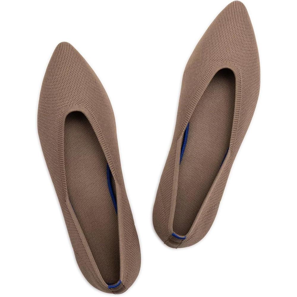 image:imageFrank Mully Womens Pointed Toe Flats Knit Dress Shoes Comfort Women Shoes SoftableBrown Solid