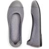 Frank Mully Women’s Ballet Flats Round Toe Walking Flats Slip On Work Shoes Knitted Flats Shoes for Woman Soft Lightweight(6045grey)