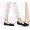 Frank Mully Womens Pointed Toe Flats Knit Dress Shoes Comfort Women Shoes Softable(Black/Mesh)