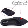 Frank Mully Womens Pointed Toe Flats Knit Dress Shoes Comfort Women Shoes Softable(Black&bowknot)