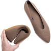 Frank Mully Womens Pointed Toe Flats Knit Dress Shoes Comfort Women Shoes Softable(Brown Solid)