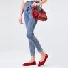 Frank Mully Womens Pointed Toe Flats Knit Dress Shoes Comfort Women Shoes Softable(Chili Red)