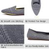 Frank Mully Womens Pointed Toe Flats Knit Dress Shoes Comfort Women Shoes Softable(Grey/Mesh)