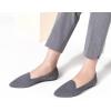 Frank Mully Womens Pointed Toe Flats Knit Dress Shoes Comfort Women Shoes Softable(Grey/Mesh)