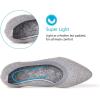 Frank Mully Womens Pointed Toe Flats Knit Dress Shoes Comfort Women Shoes Softable(Light Grey)