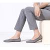 Frank Mully Womens Pointed Toe Flats Knit Dress Shoes Comfort Women Shoes Softable(Light Grey)