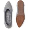 Frank Mully Womens Pointed Toe Flats Knit Dress Shoes Comfort Women Shoes Softable(Light Grey)