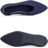 Frank Mully Womens Pointed Toe Flats Knit Dress Shoes Comfort Women Shoes Softable(Maritime Navy)