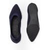Frank Mully Womens Pointed Toe Flats Knit Dress Shoes Comfort Women Shoes Softable(Navy)