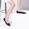 Frank Mully Womens Pointed Toe Flats Knit Dress Shoes Comfort Women Shoes Softable(Navy)