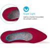 Frank Mully Womens Pointed Toe Flats Knit Dress Shoes Comfort Women Shoes Softable(Red)