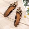 Frank Mully Womens Pointed Toe Flats Knit Dress Shoes Comfort Women Shoes Softable(Yellow Leopard)