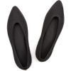 Frank Mully Womens Pointed Toe Flats Knit Dress Shoes Comfort Women Shoes Softable(6039 Black)