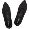 Frank Mully Womens Pointed Toe Flats Knit Dress Shoes Comfort Women Shoes Softable(A Black)