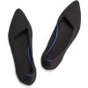 Frank Mully Womens Pointed Toe Flats Knit Dress Shoes Comfort Women Shoes Softable(All Black)