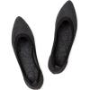 Frank Mully Womens Pointed Toe Flats Knit Dress Shoes Comfort Women Shoes Softable(Black/Textile)