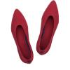 Frank Mully Womens Pointed Toe Flats Knit Dress Shoes Comfort Women Shoes Softable(Chili Red)