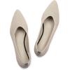 Frank Mully Womens Pointed Toe Flats Knit Dress Shoes Comfort Women Shoes Softable(Ecru Solid)