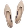 Frank Mully Womens Pointed Toe Flats Knit Dress Shoes Comfort Women Shoes Softable(Ecru/Mesh)