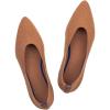 Frank Mully Womens Pointed Toe Flats Knit Dress Shoes Comfort Women Shoes Softable(Fawn)