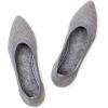 Frank Mully Womens Pointed Toe Flats Knit Dress Shoes Comfort Women Shoes Softable(Light Grey)