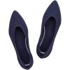 Frank Mully Womens Pointed Toe Flats Knit Dress Shoes Comfort Women Shoes Softable(Maritime Navy)