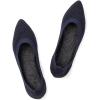 Frank Mully Womens Pointed Toe Flats Knit Dress Shoes Comfort Women Shoes Softable(Navy)