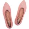 Frank Mully Womens Pointed Toe Flats Knit Dress Shoes Comfort Women Shoes Softable(Pink)