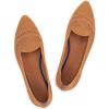 Frank Mully Womens Pointed Toe Flats Knit Dress Shoes Comfort Women Shoes Softable(Tan)