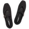 Frank Mully Womens Casual Flat Shoes Square Toe Shoes Knitted Mesh Flat Comfort Work Flat Shoes for Daily Washable(Black Mesh)