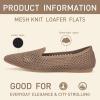Frank Mully Womens Pointed Toe Flats Comfort Loafes Slip On Shoes for Woman Low Wedge Knit Dress Shoes for Work(Brown)